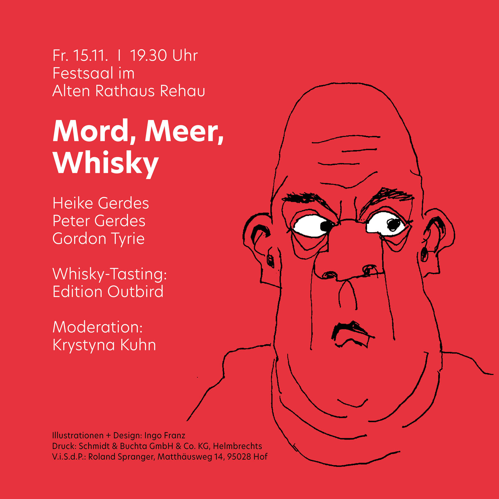 Mord, Meer, Whisky im Festsaal im Alten Rathaus Rehau am 15.11.2024